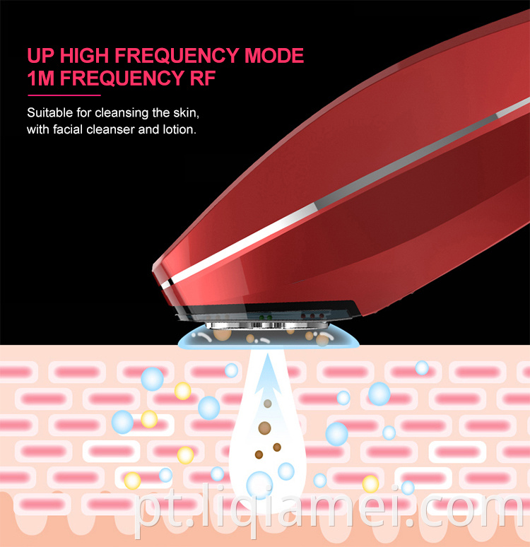 Dispositivo de beleza com luminária vermelha e azul Ultra Pulse Poration Skin Teard Face Guide MFIP/RF Instrumento de beleza